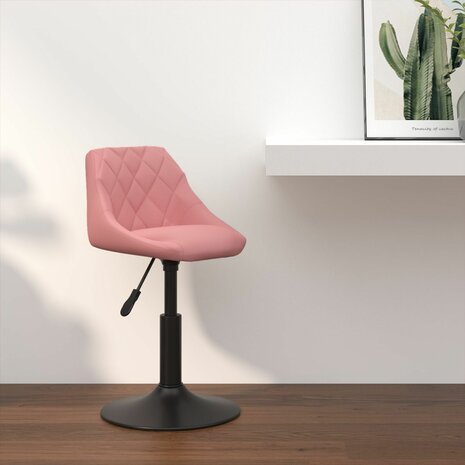 Barkruk Roze 46x44x(62,5-77,5) cm Velvet 1