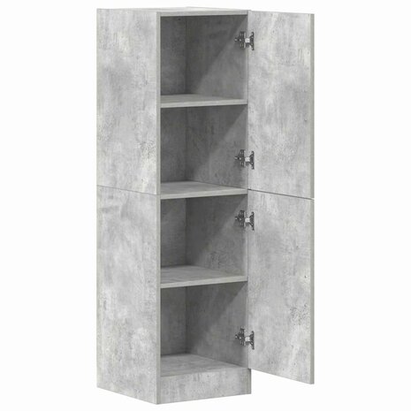 Keukenkast 38x41,5x131,5 cm bewerkt hout betongrijs 5