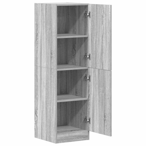 Keukenkast 38x41,5x131,5 cm bewerkt hout grijs sonoma eiken 5