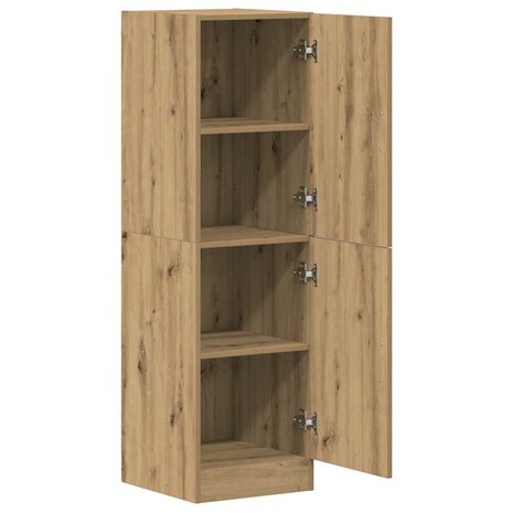 Keukenkast 38x41,5x131,5 cm bewerkt hout artisanaal eiken 5