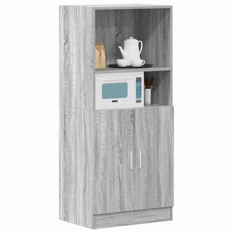 Keukenkast 57x41,5x131,5 cm bewerkt hout grijs sonoma eiken 3