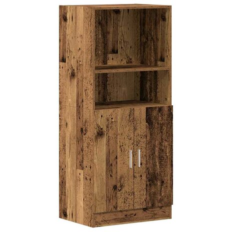 Keukenkast 57x41,5x131,5 cm bewerkt hout oud houtkleurig 2