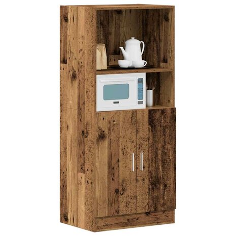 Keukenkast 57x41,5x131,5 cm bewerkt hout oud houtkleurig 3
