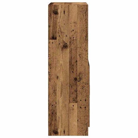 Keukenkast 57x41,5x131,5 cm bewerkt hout oud houtkleurig 6