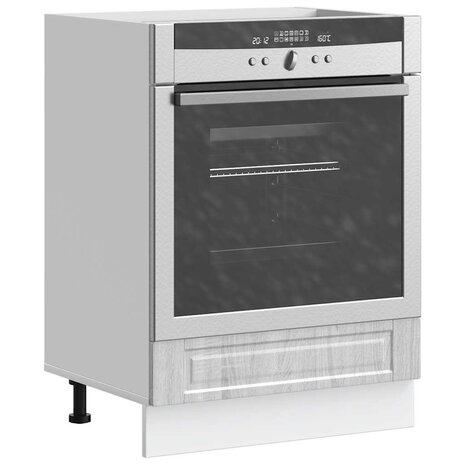Ovenkast "Porto" bewerkt hout grijs sonoma eiken 1