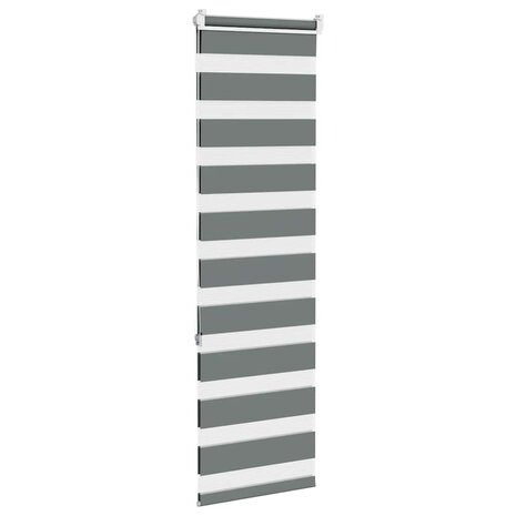 Zebra rolgordijn 45x150 cm stofbreedte 40,9 cm donkergrijs 4