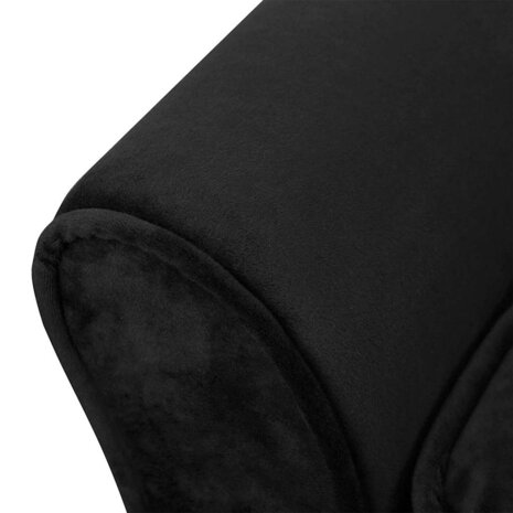 Hondenbank 57x34x36 cm pluche zwart 9