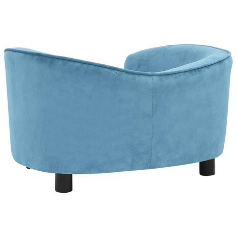Hondenbank 69x49x40 cm pluche turquoise 5