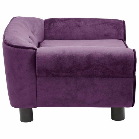 Hondenbank 72x45x30 cm pluche bordeauxrood 3