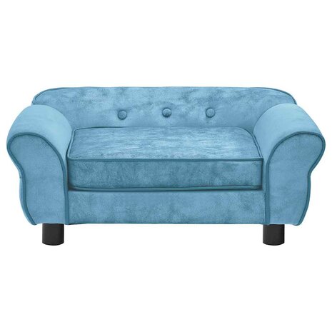 Hondenbank 72x45x30 cm pluche turquoise 2