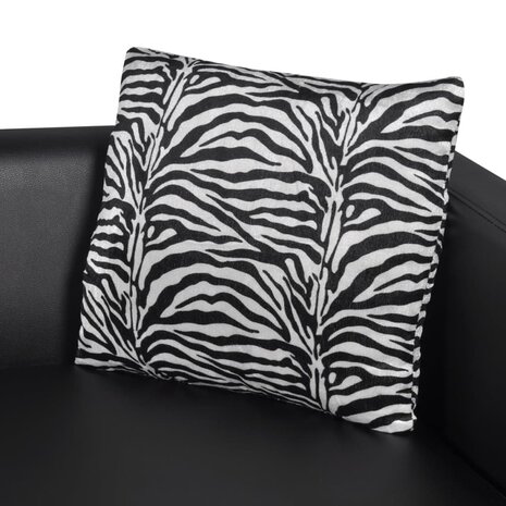 Driezitsbank kunstleer zwart 5