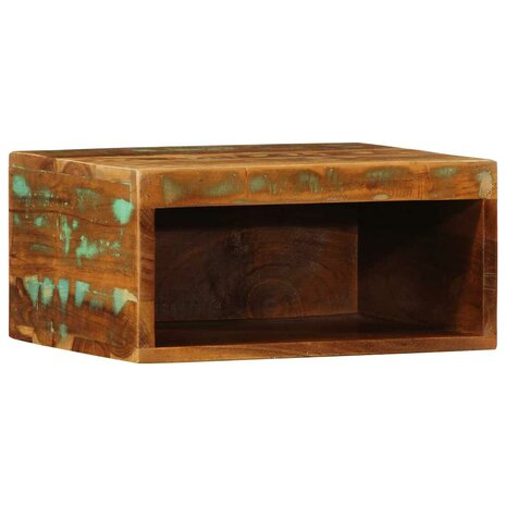 Tv-meubel wandmontage 40x30x19 cm massief gerecycled hout 3