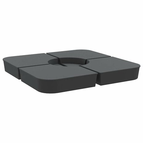 4-delige Set parasolvoeten voor kruisvoet parasol 100 kg PP 2