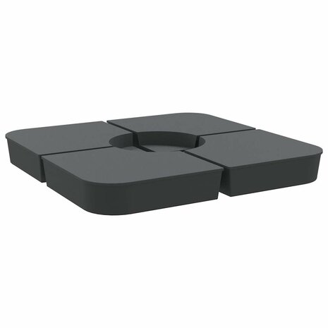 4-delige Set parasolvoeten voor kruisvoet parasol 100 kg PP 5