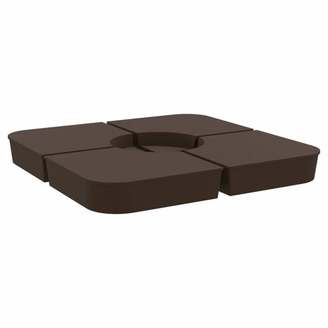 4-delige Set parasolvoeten voor kruisvoet parasol 100 kg PP 2