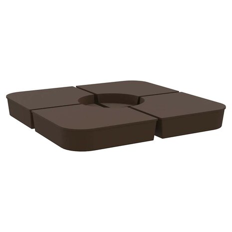 4-delige Set parasolvoeten voor kruisvoet parasol 100 kg PP 5