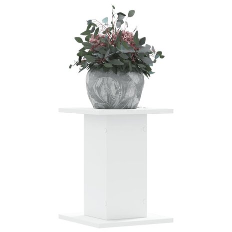 Plantenstandaards 2 st 30x30x40 cm bewerkt hout wit 1
