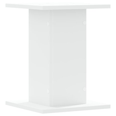 Plantenstandaards 2 st 30x30x40 cm bewerkt hout wit 5