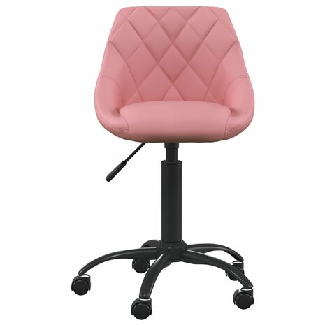 Kantoorstoel fluweel roze 2