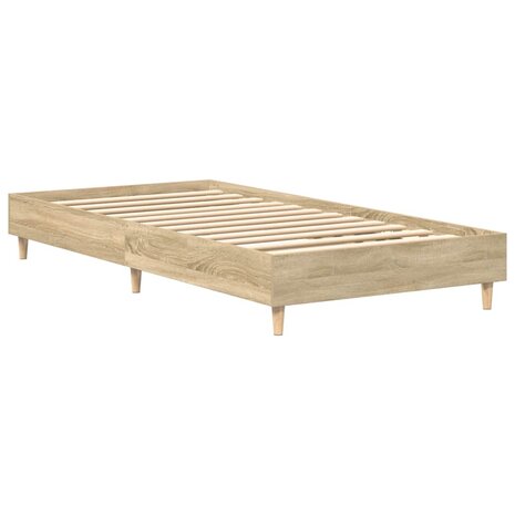 Bedframe zonder matras 75x190 cm spaanplaat sonoma eikenkleurig 4