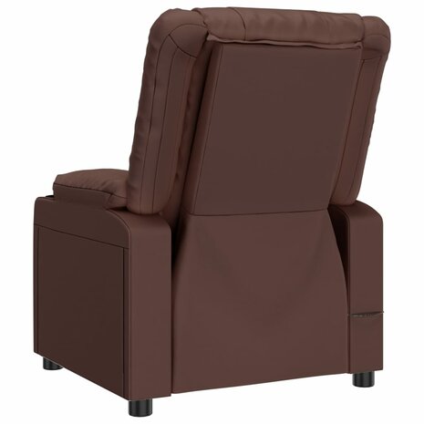 Massagestoel elektrisch kunstleer bruin 6