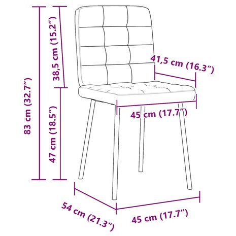 Eetkamerstoelen 2 st fluweel wijnrood 9