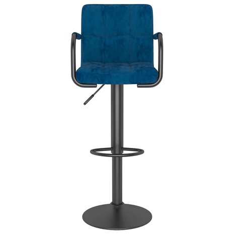 Barkruk fluweel blauw 3