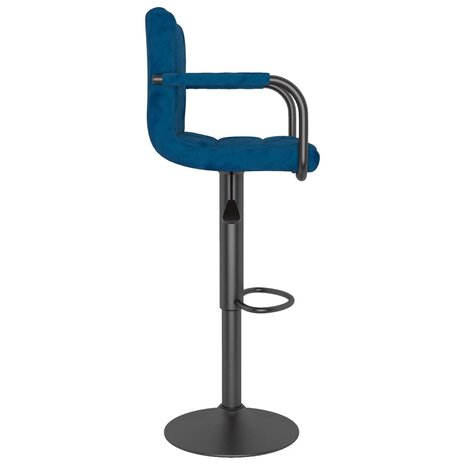 Barkruk fluweel blauw 4