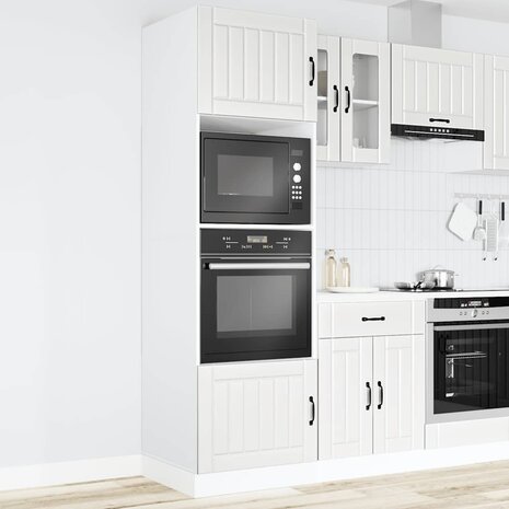 Ovenkasten 2 st Lucca bewerkt hout wit 3