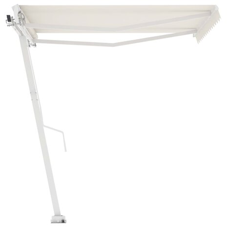 Luifel vrijstaand handmatig uittrekbaar 350x250 cm crèmekleurig 2