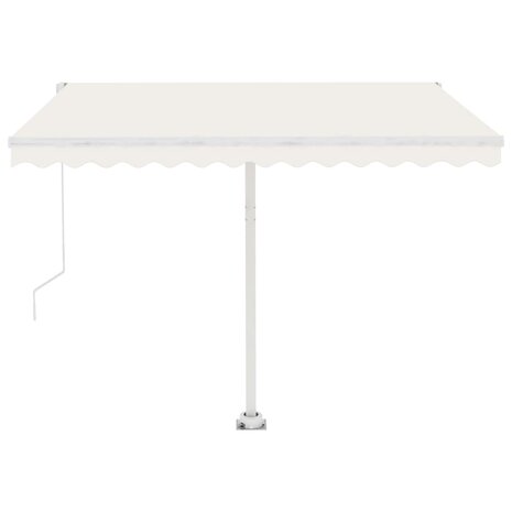 Luifel vrijstaand handmatig uittrekbaar 350x250 cm crèmekleurig 5