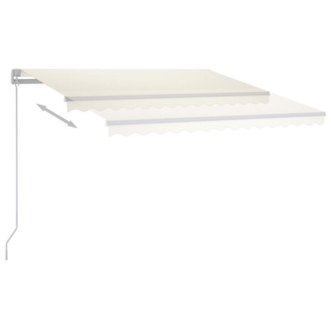 Luifel vrijstaand handmatig uittrekbaar 350x250 cm crèmekleurig 6