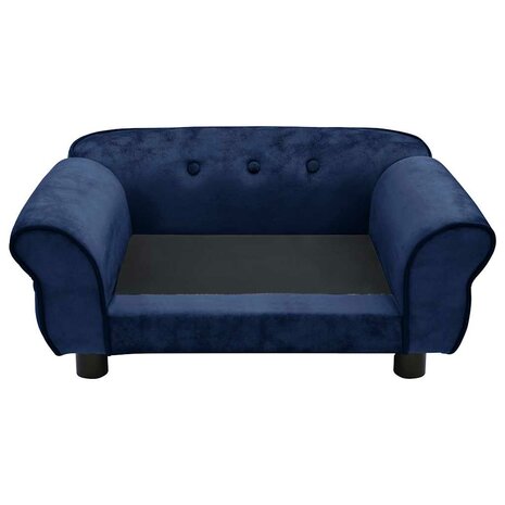 Hondenbank 72x45x30 cm pluche blauw 5