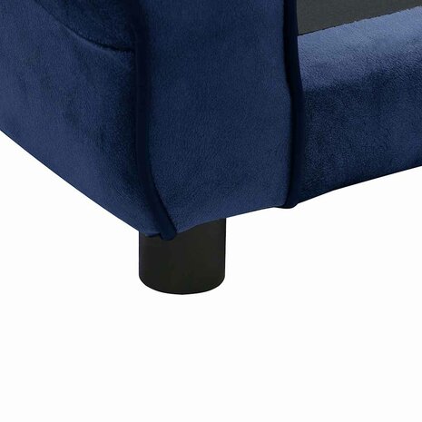 Hondenbank 72x45x30 cm pluche blauw 6