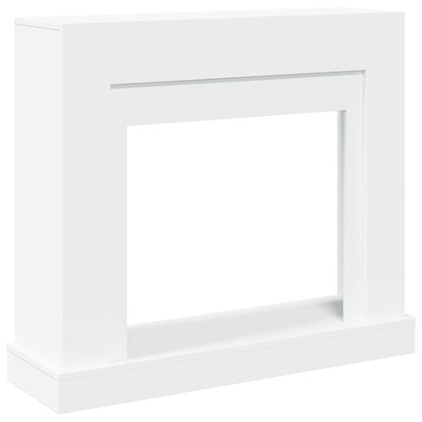 Haardombouw 100x30x87,5 cm bewerkt hout wit 2