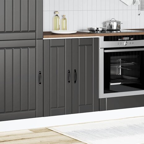 Spoelbakonderkast Lucca bewerkt hout zwart 2