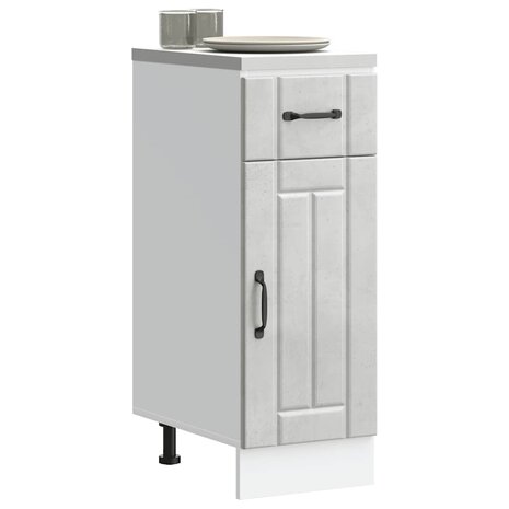 Keuken onderkast Lucca bewerkt hout betongrijs 3