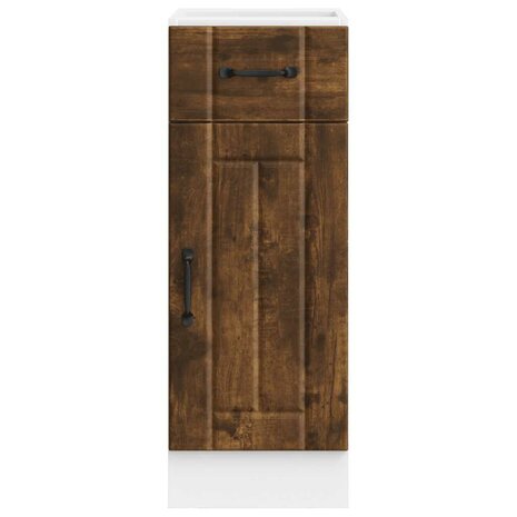 Keuken onderkast Lucca bewerkt hout gerookt eikenkleurig 4