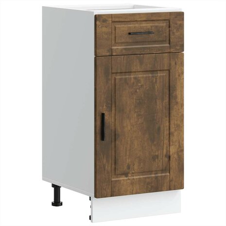 Keuken onderkast "Porto" bewerkt hout gerookt eikenkleurig 2