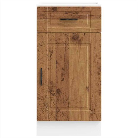 Keuken onderkast "Porto" bewerkt hout oud houtkleurig 4