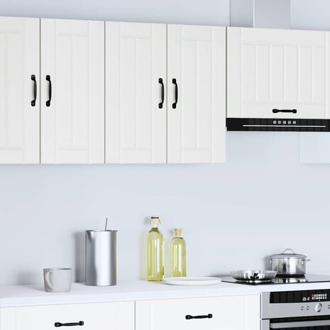 Keukenwandkast Lucca bewerkt hout wit 3