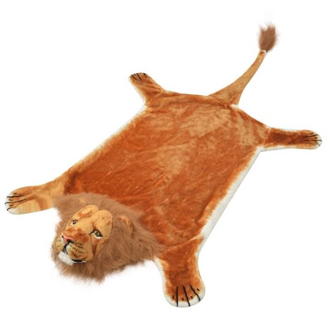 Leeuwenvloerkleed pluche 205 cm bruin 1