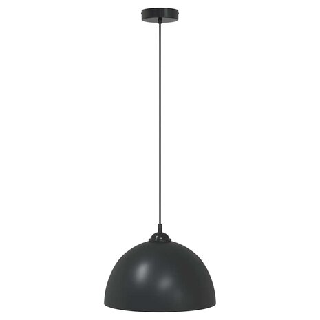 Hanglampen 2 st In hoogte verstelbaar E27 30 cm metaal zwart 5