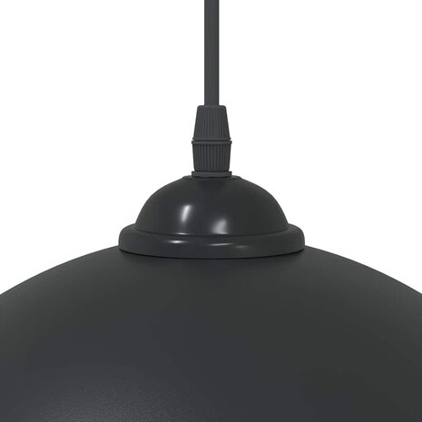Hanglampen 2 st In hoogte verstelbaar E27 30 cm metaal zwart 9