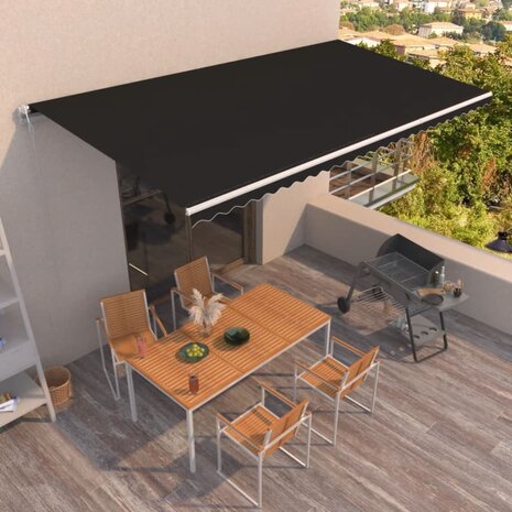 Luifel automatisch uittrekbaar 600x350 cm antracietkleurig 1