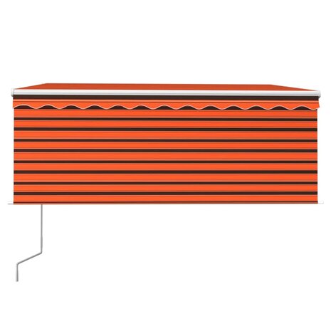 Luifel automatisch uittrekbaar met rolgordijn 3x2,5 m oranje 3