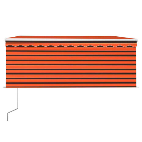 Luifel automatisch uittrekbaar rolgordijn 3,5x2,5m oranje bruin   3