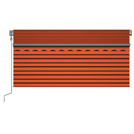 Luifel automatisch uittrekbaar rolgordijn 3x2,5 m oranje bruin   3