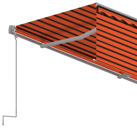 Luifel automatisch uittrekbaar rolgordijn 4x3 m oranje bruin   5