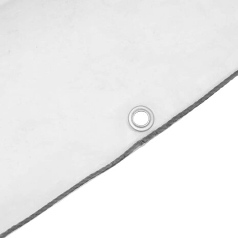 Doorzichtig zeildoek met zeilringen 1x4 m polyethyleen 8